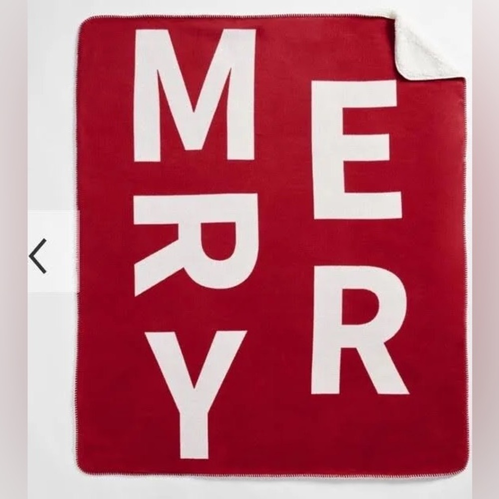 🎸Pottery Barn🎸🔥NWT🔥”Merry" Jacquard Throw 50”x60”